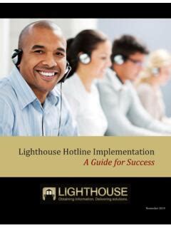 LIGHTHOUSE HOTLINE IMPLEMENTATION.